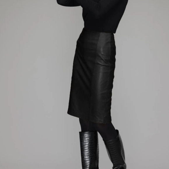 BNWOT Jim & MaryLou Leather Pencil skirt - Picture 1 of 9